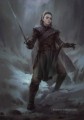 Portrait d’Arya Stark au froid Le Trône de fer